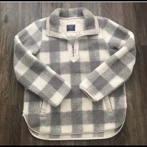 Abercrombie & Fitch Plaid Sherpa